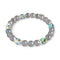 Ethereal Gloom | .925 Sterling Silver | Opal Silver Freshwater Pearl x Firefly Glass Skull Bracelet